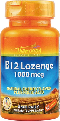 Vitamina B12 Thompson 1000mcg Sabor Cereja - 30 Pastilhas