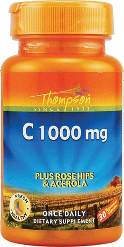 Vitamina C 1000mg Thompson C Plus com Rosa Mosqueta e Acerola - 30 Cápsulas Vegetais