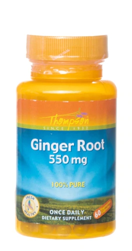 Thompson Ginger Root 550mg - 60 Cápsulas Vegetarianas | Saúde Digestiva