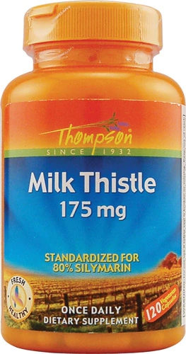 Thompson Milk Thistle 175mg - 120 Cápsulas Vegetarianas - Saúde do Fígado