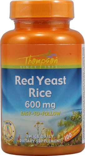 Thompson Red Yeast Rice -- 600 mg - 100 Vegetarian Capsules