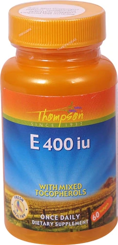 Vitamina E Thompson 400 UI com Tocoferóis Mistos - 60 Cápsulas Gelatinosas