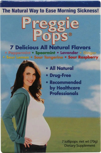 Preggie Pops Three Lollies 7 Unidades: Alívio Natural para Enjoos na Gravidez