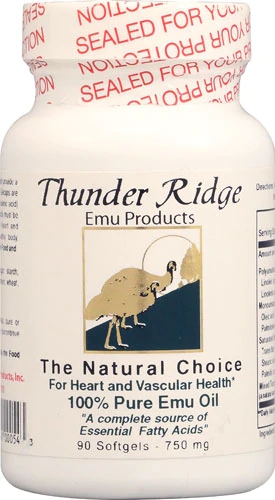 Óleo de Emu Puro 750mg - 90 Cápsulas Softgel - Thunder Ridge