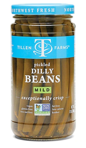Picles de Pepino Dilly Beans Tillen Farms Suave 340g