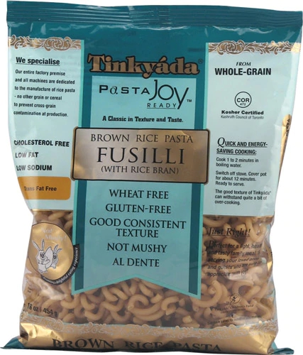 Macarrão Fusilli de Arroz Integral Tinkyada Sem Glúten - 454g