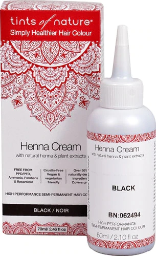 Tints of Nature Henna Cream Hair Color Preto 70ml - Coloração Natural para Cabelos