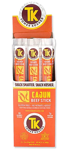Tomer Salsicha de Carne Kosher Cajun - 24 Unidades (Aprox. 454g)