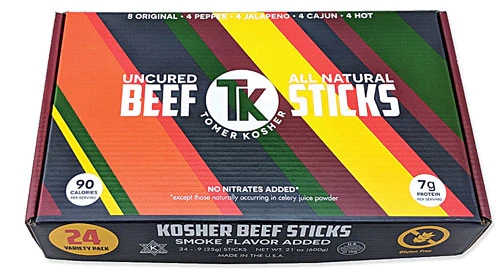 Tomer Palitos de Carne Kosher Variados - 24 Unidades (Aprox. 500g)