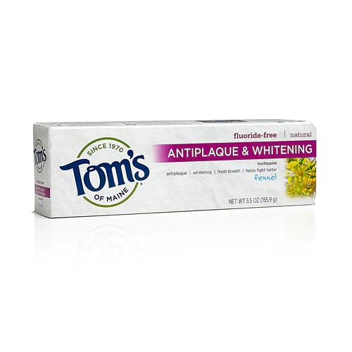 Pasta de Dente Tom's of Maine Sem Flúor Antiplaca e Clareadora - Erva Doce 156g