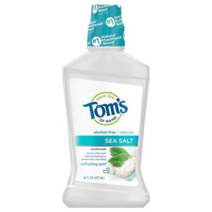 Enxaguante Bucal Tom's of Maine Sal Marinho Menta Refrescante 473ml - Higiene Natural