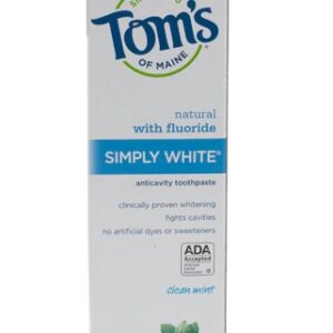 Comprar tom's of maine simply white® fluoride toothpaste clean mint -- 4. 7 oz preço no brasil beauty & personal care oral hygiene personal care suplementos em oferta toothpaste suplemento importado loja 57 online promoção -
