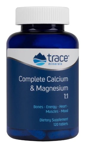 Trace Minerals Research Complete Calcium and Magnesium -- 500 mg - 120 Tablets