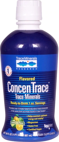Trace Minerals Research ConcenTrace® Limão com Limão - 887ml: Eletrólitos e Minerais Essenciais