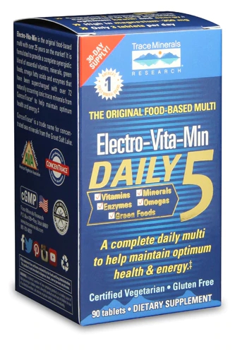 Trace Minerals Research Electro-Vita-Min Daily 5 - 90 Comprimidos: Sua Dose Completa de Vitalidade Diária
