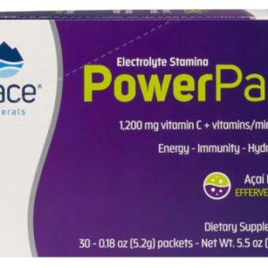 Trace Minerals Research Power Pak Eletrolítico Sabor Açaí - 30 Sachês