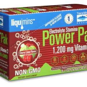 Trace Minerals Research Electrolyte Stamina Power Pak Sabor Cereja Limão - 30 Sachês