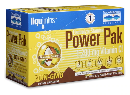 Trace Minerals Research Electrolyte Stamina Power Pak Abacaxi Coco - 30 Sachês