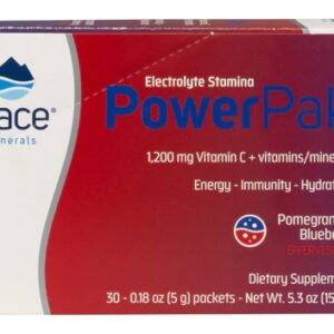 Trace Minerals Research Electrolyte Stamina Power Pak Pomaçã Azul - 30 Pacotes