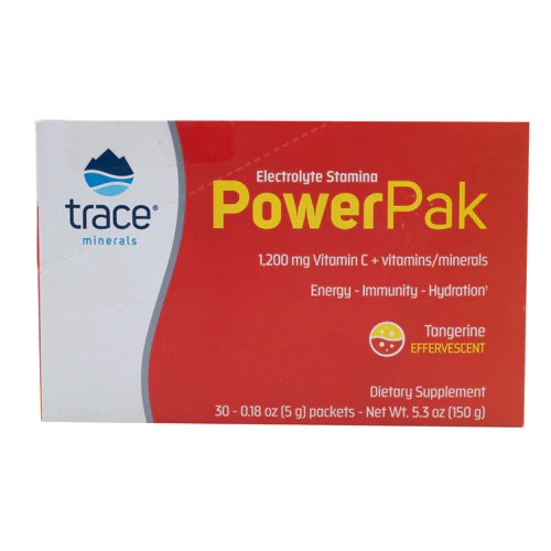 Trace Minerals Research Electrolyte Stamina Power Pak Sabor Tangerina - 30 Sachês