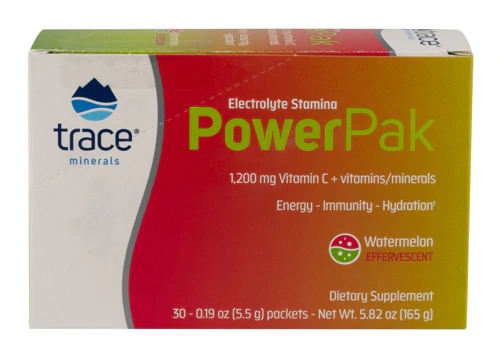 Trace Minerals Research Electrolyte Stamina PowerPak Melancia - 30 Sachês