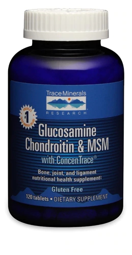 Trace Minerals Research Glucosamine, Chondroitin and MSM Dietary Supplement -- 120 Tablets