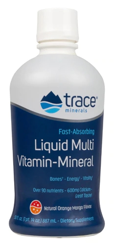 Trace Minerals Research Multivitamínico Líquido Natural Laranja Manga - 887ml