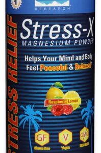 Trace Minerals Research Stress-X Magnesium Powder Dietary Supplement Raspberry Lemon -- 16.9 oz