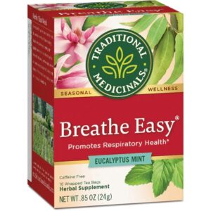 Chá Ervas Breathe Easy Traditional Medicinals - 16 Sachês Orgânicos