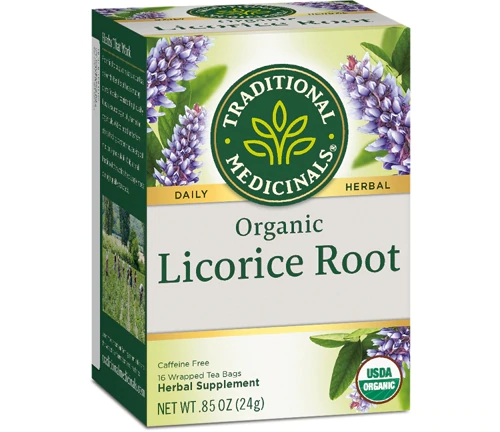 Chá Orgânico de Raiz de Alcaçuz Traditional Medicinals 16 Sachês
