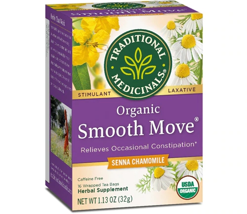 Chá Suave de Ervas Orgânicas Smooth Move Camomila Traditional Medicinals - 16 Sachês (19.2g)