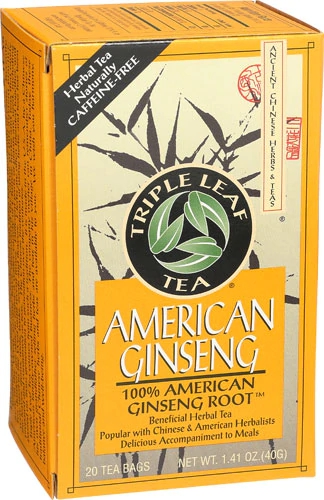 Triple Leaf Tea Chá de Ginseng Americano - 20 Sachês (Aprox. 34g)
