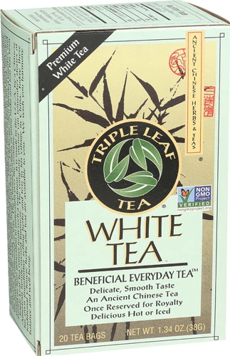 Chá Branco Triple Leaf Tea - 20 Sachês Refrescantes e Saudáveis