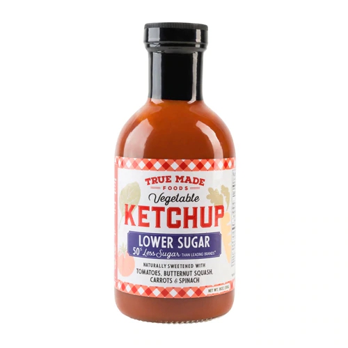 Ketchup de Vegetais True Made Foods com Baixo Teor de Açúcar - 510g