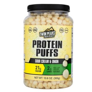 Twin Peaks Ingredients Protein Puffs Sour Cream & Onion - 299g - Lanche Proteico