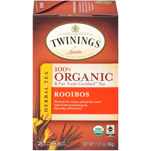Chá de Ervas Orgânico Twinings Rooibos 20 Sachês - 40g Bem-Estar Natural