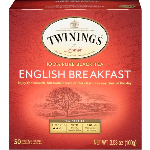 Chá Preto Puro Twinings English Breakfast - 50 Sachês (100g)