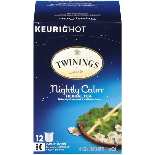 Chá Twinings Nightly Calm® Herbal Infusion - 12 Cápsulas K-Cup para Preparo Rápido