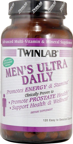 Twinlab Men's Ultra Daily Multivitamínico - 120 Cápsulas - Energia e Bem-Estar Masculino
