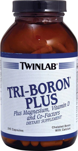 Twinlab Tri-Boron Plus 240 Cápsulas - Suporte Ósseo e Mineral Completo
