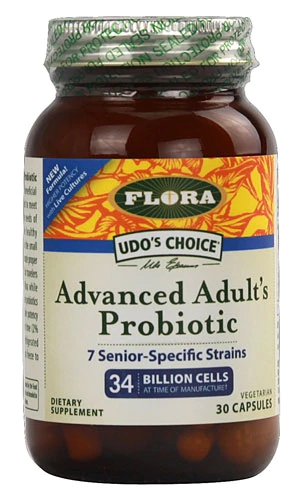 Flora Udo's Choice Advanced Adult Probiotic 34 Bilhões de UFC - 30 Cápsulas Vegetarianas