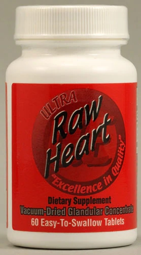 Ultra Glandulars Ultra Raw Heart - Suplemento de Coração Bovino 60 Tablets