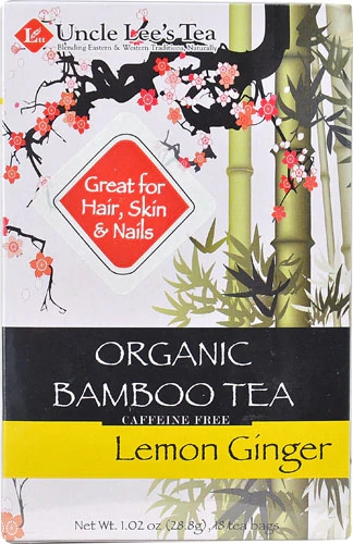 Chá Orgânico de Bambu Limão Gengibre Uncle Lee's - 18 Sachês (Aprox. 30g)