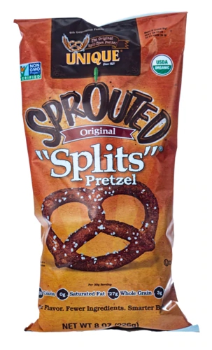 Biscoito Pretzel Integral Germinado Original Unique - 227g: Snack Saudável e Crocante