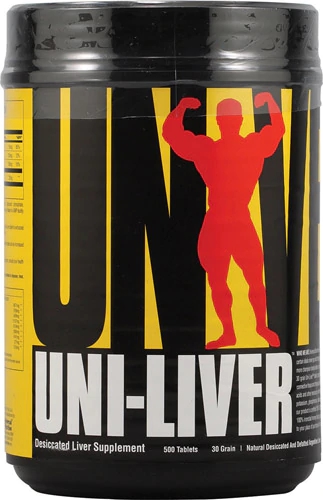Universal Nutrition Uni-Liver 500 Tabletes - Concentrado de Fígado Bovino para Energia e Performance