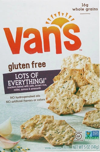 Biscoitos Integrais Assados Sem Glúten Van's Natural Foods - Rico em Tudo - 142g