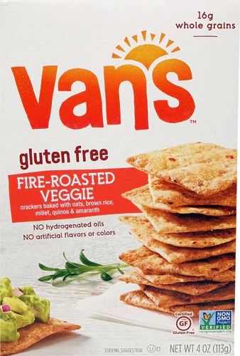 Biscoitos Integrais Van's Natural Foods Vegetais Assados ao Fogo 113g - Sabor e Nutrição