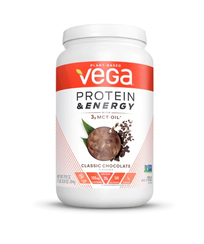 Vega Protein & Energy Classic Chocolate com Óleo MCT - 23 Porções (Aprox. 510g)