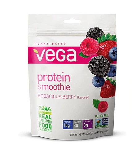 Vega Protein Smoothie Berry - Bebida Proteica Vegana - 12 Porções