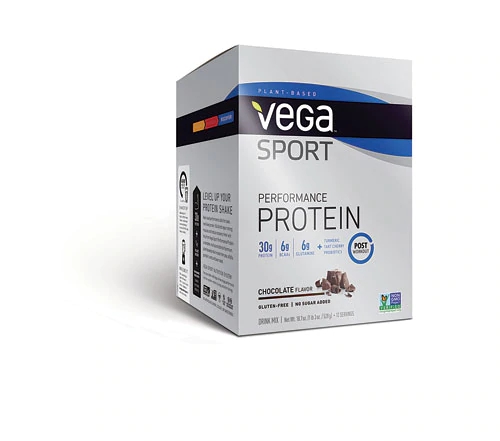 Vega Sport Protein Powder Chocolate - 12 Sachês (Aproximadamente 42g cada)